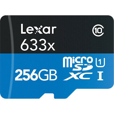Lexar High-Performance 633x microSDHC/microSDXC UHS-I 256GB + Accessory Bundle - Fresh Stock Dated December 2025