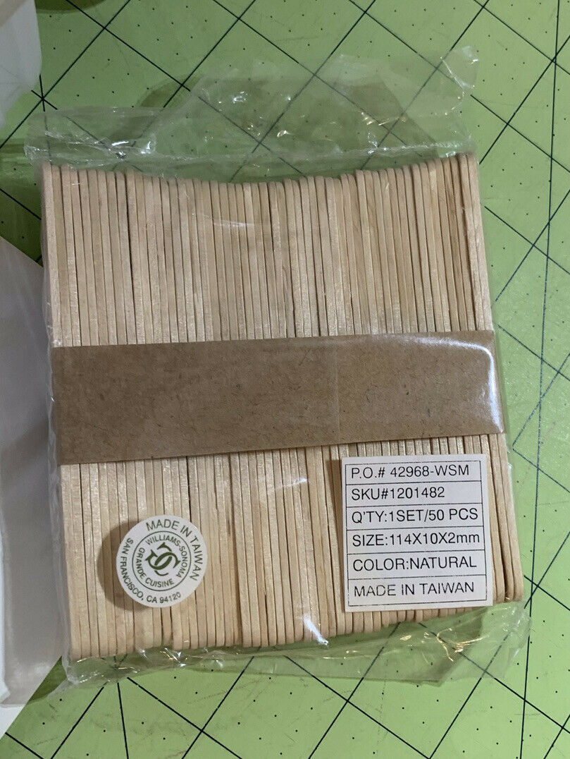 EUC~Williams-Sonoma Frozen Ice Cream Pop Mold Popsicle Maker~Sticks~Recipes - Fresh Stock Dated February 2026