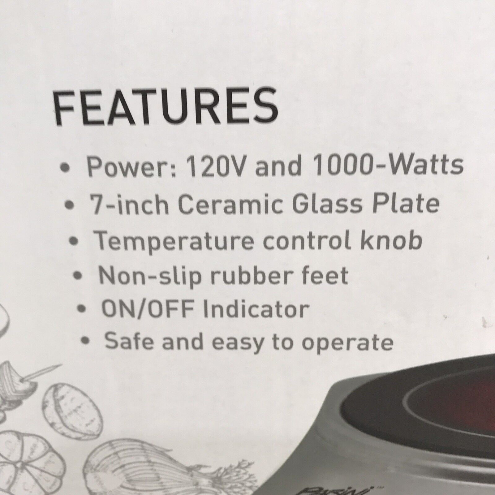 Parini Cookware Electric 7” Ceramic Cooktop Temp Control Dorm Camping New Sealed - Fresh Stock Dated February 2026