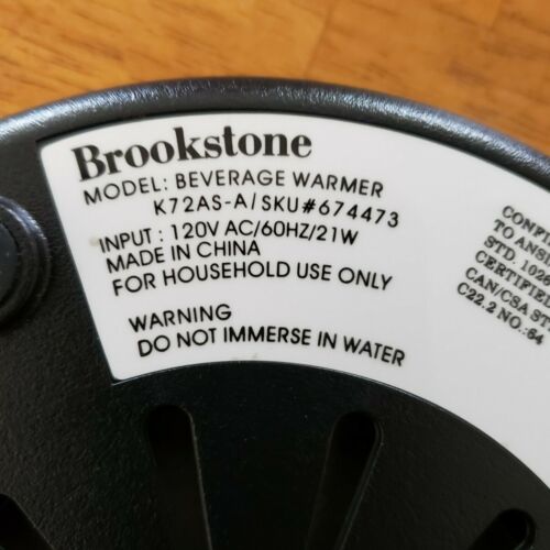 Brookstone K-72AS-A Beverage Warmer Coffee Tea Cup High/ Low Settings Auto Off - Fresh Stock Dated December 2025