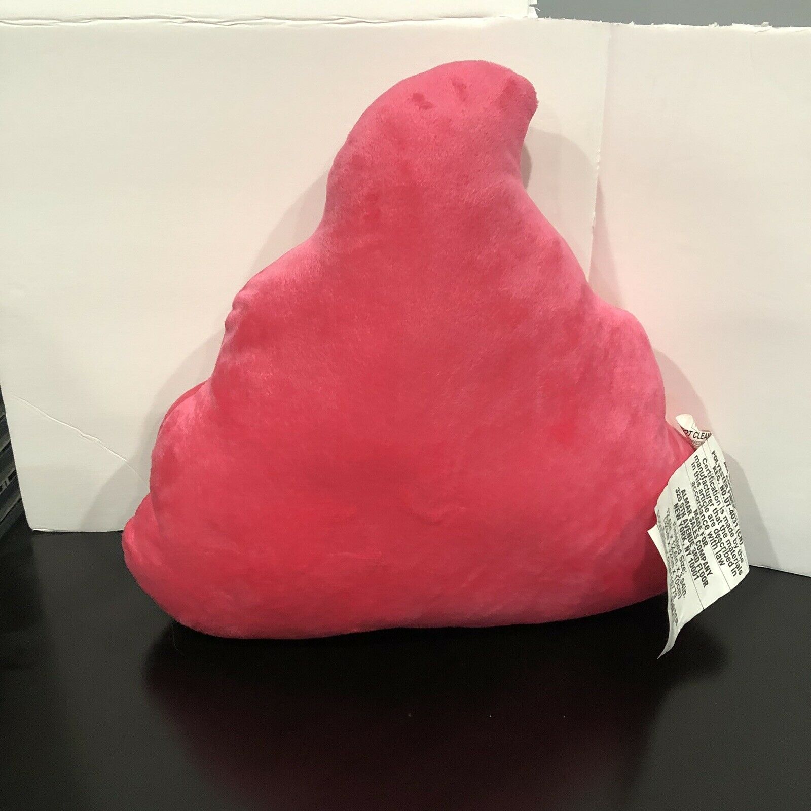 Pink Emoji Poop Pillow Heart Eyes Black Mouth Hot Pink Soft Clean 13” - Fresh Stock Dated December 2025