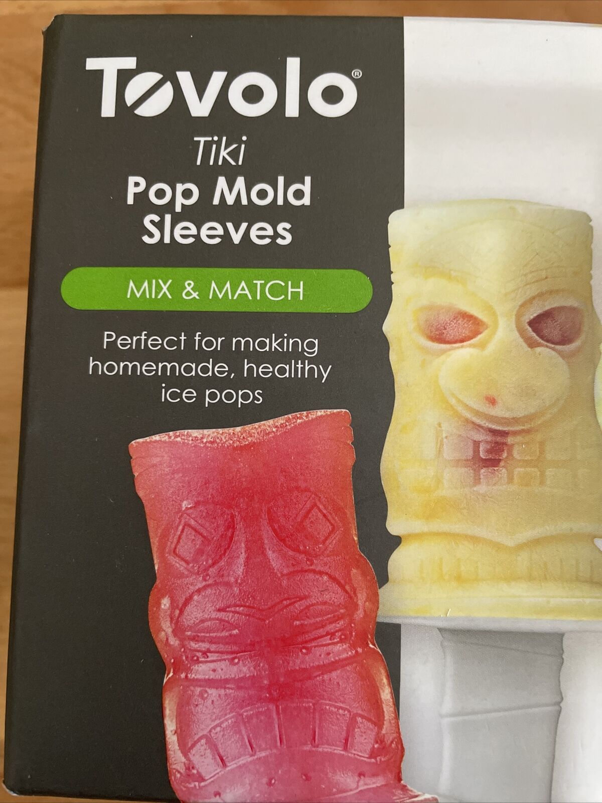 Tovolo Tiki Pop Mold  Sleeves Pop Mold Holder Set Of 4 New! - Fresh Stock Dated February 2026