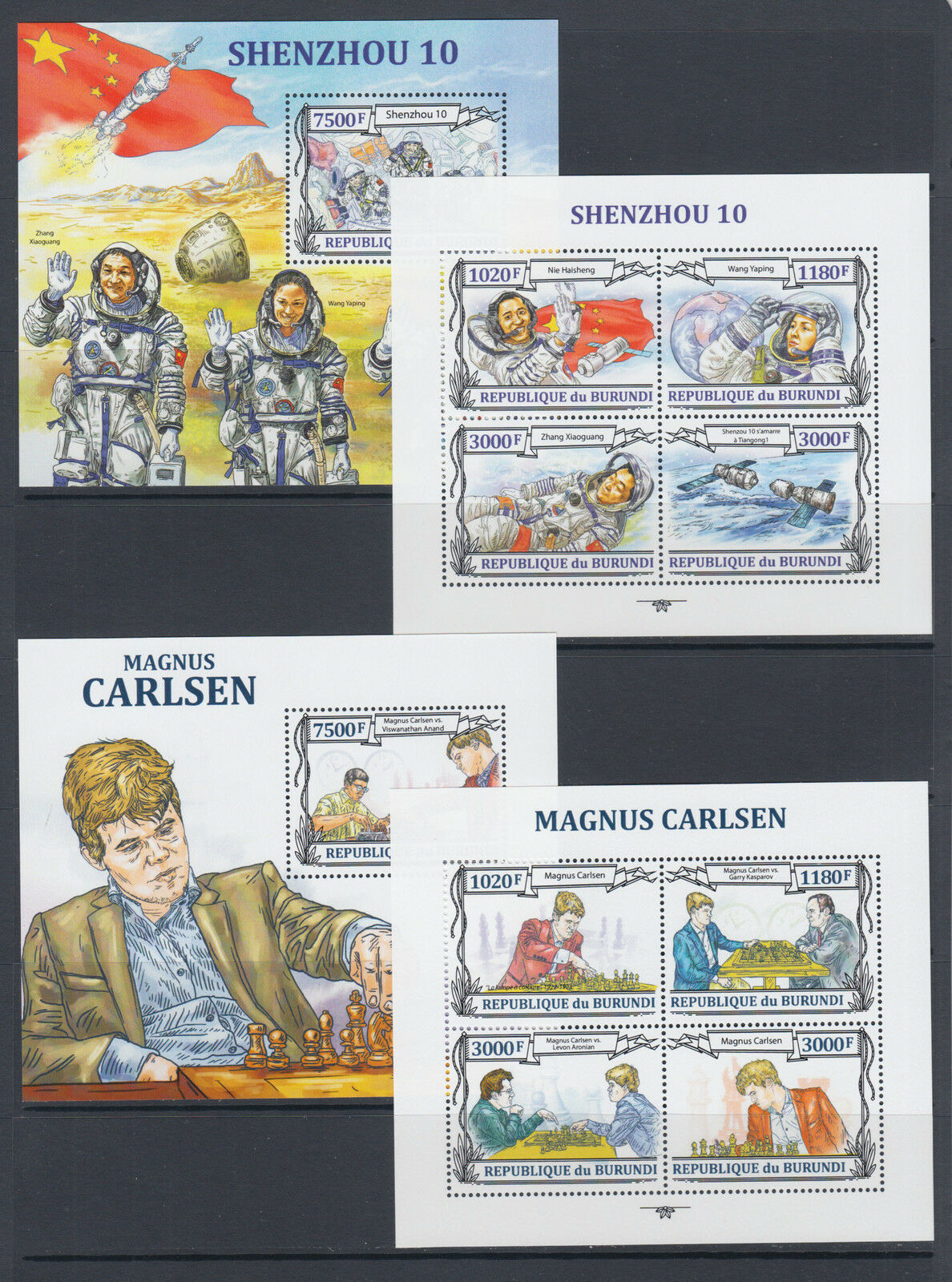 Burundi Sc 1341-1380 MNH. 2013 Russian & Chinese PHILEX, cplt set of 40 s/s, VF - Fresh Stock Dated January 2026