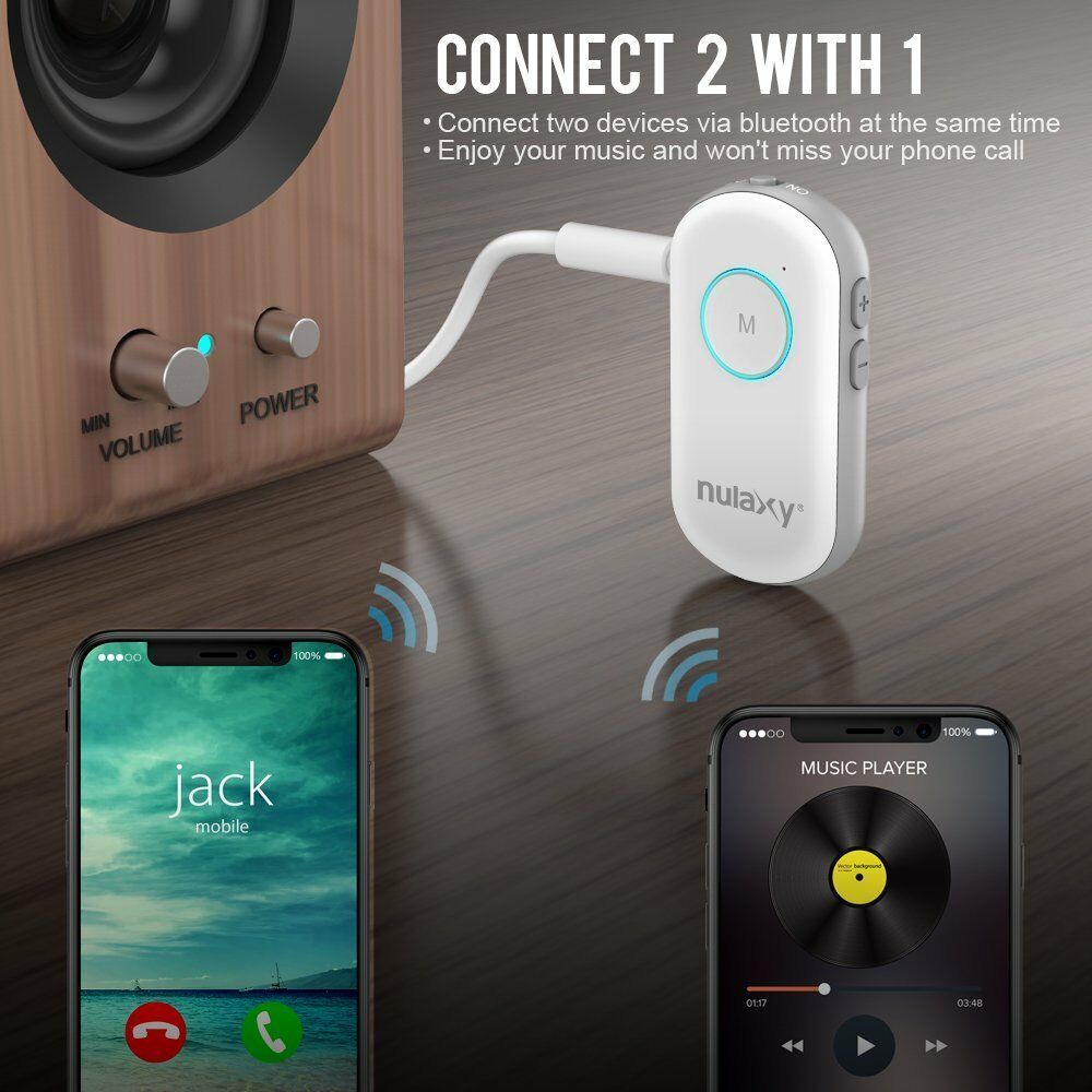 Wireless Bluetooth Receiver Car Or Home Aux Kit - Fresh Stock Dated December 2025