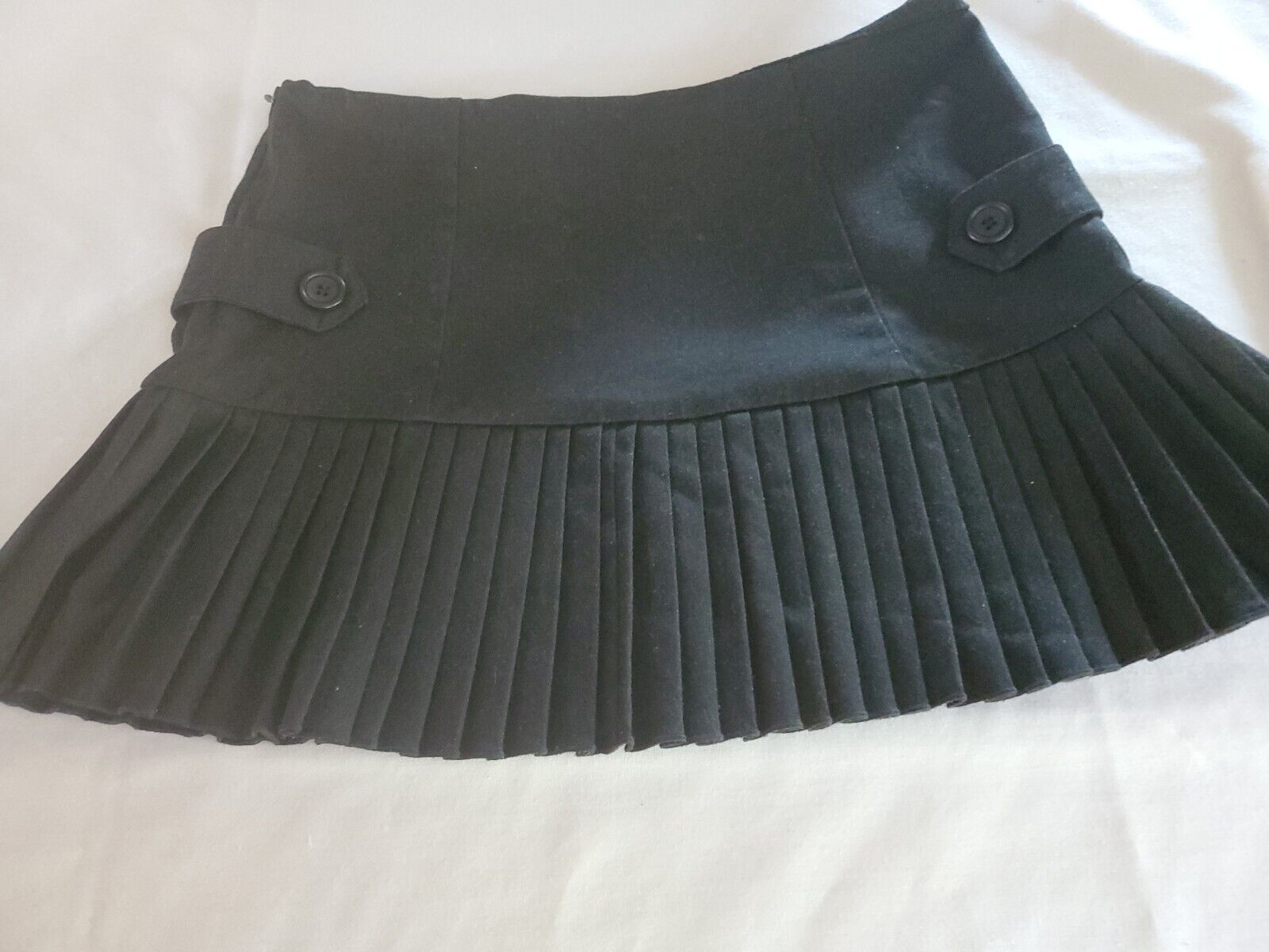 Y2K 2000s Forever 21 Micro Mini Pleated Black Skirt 13
