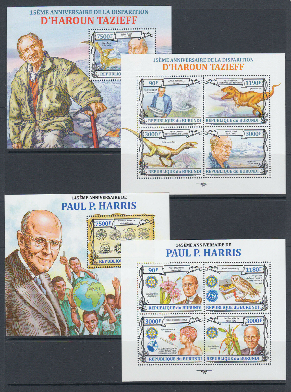 Burundi Sc 1341-1380 MNH. 2013 Russian & Chinese PHILEX, cplt set of 40 s/s, VF - Fresh Stock Dated January 2026