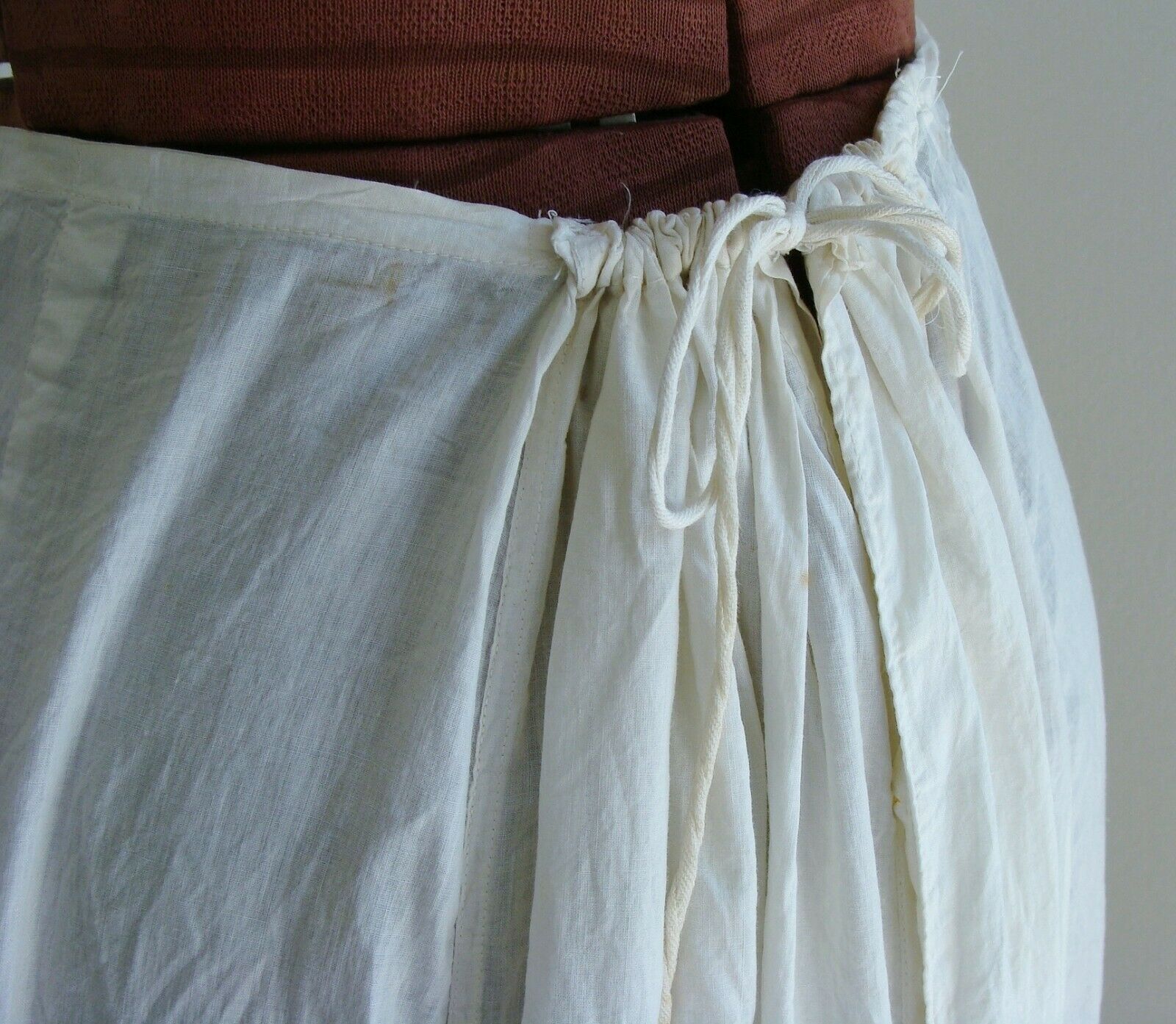 Antique Edwardian Cotton & Lace Flounce Petticoat Skirt Union Label - Fresh Stock Dated December 2025