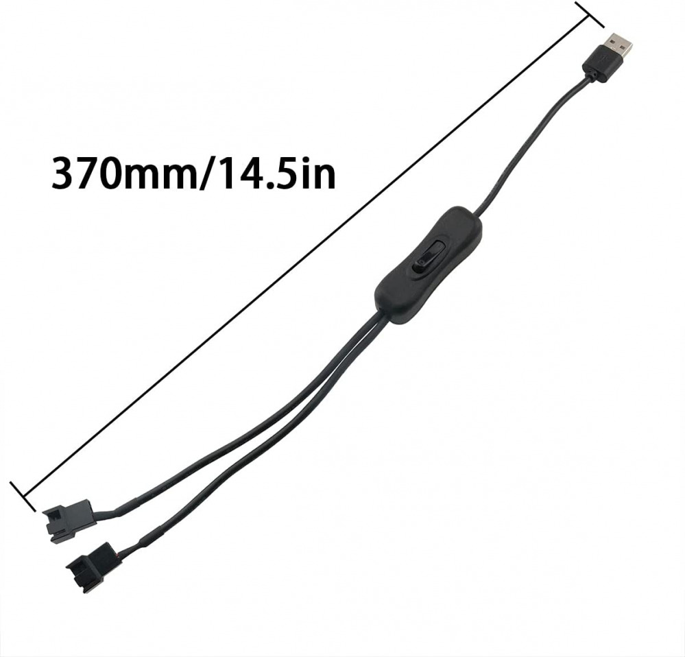 ZRM&E USB Male to Dual 4PIN Adapter Cable 37cm Computer Fan with... - Fresh Stock Dated February 2026