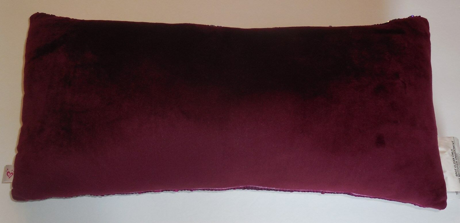 Justice Pink Burgundy Reversible Flip Sequins Plush Throw Pillow New 19