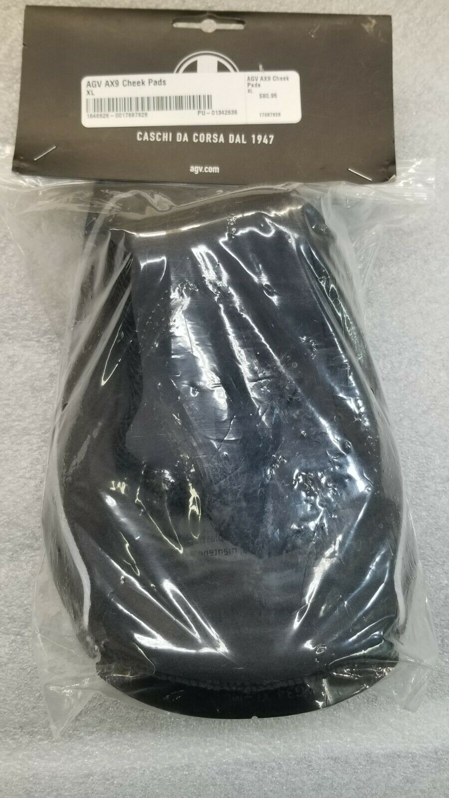 AGV AX9 Helmet Cheek Pads size ML  New - Fresh Stock Dated February 2026