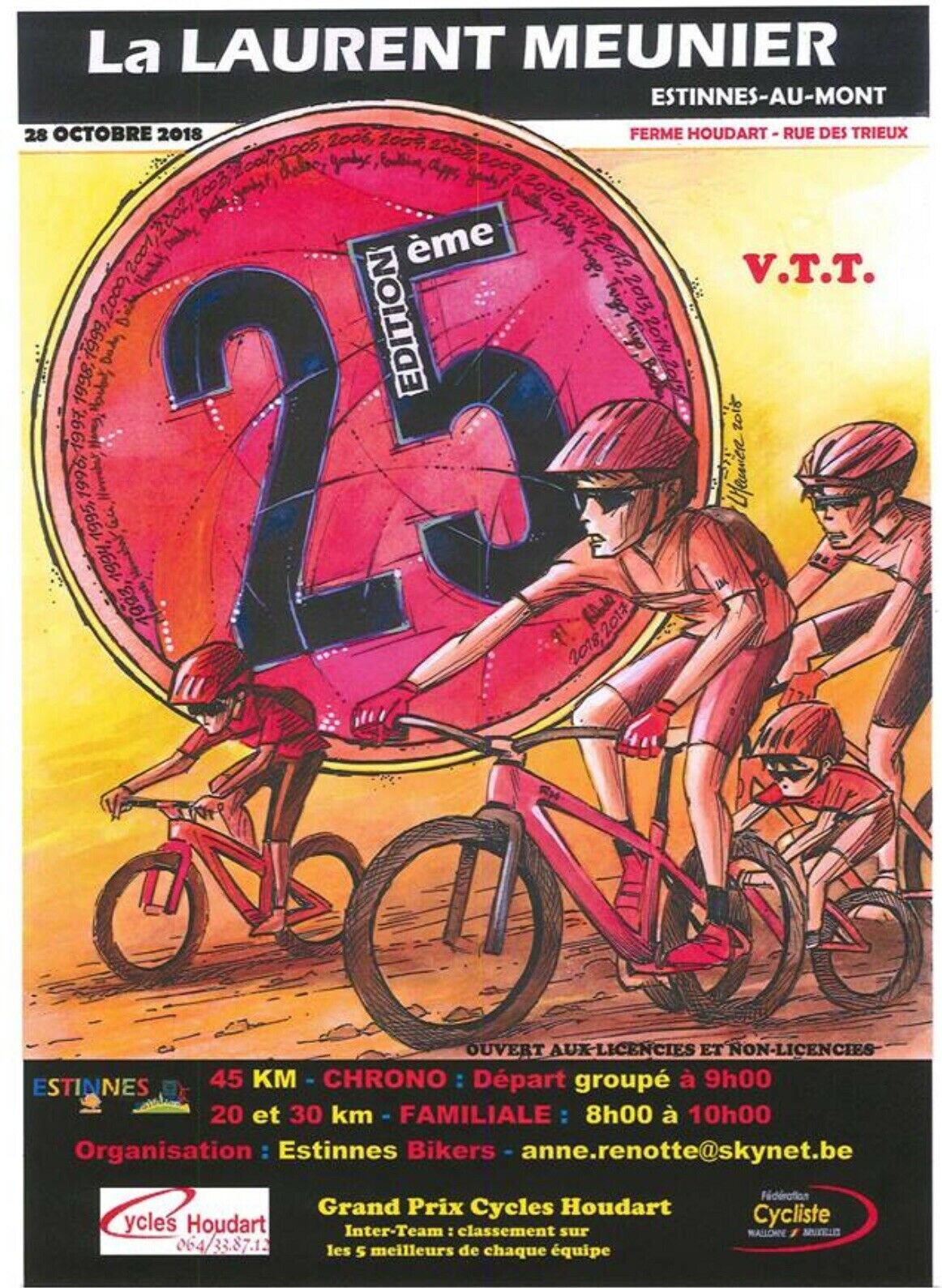 7 XXL Vintage 1990s LA LAURENT MEUNIER VTT Cycling Jersey BELGIUM Mountain Bike - Fresh Stock Dated December 2025