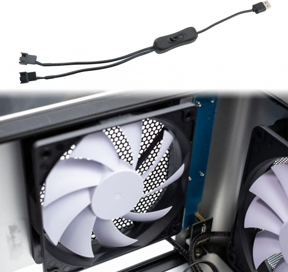 ZRM&E USB Male to Dual 4PIN Adapter Cable 37cm Computer Fan with... - Fresh Stock Dated February 2026