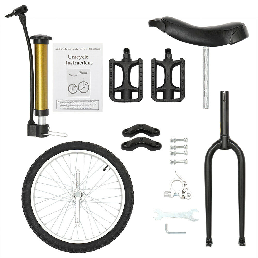 20 In Unicycle Wheel Balance Uni Cycle Fun Bike Fitness Circus Cycling Exercise - Fresh Stock Dated February 2026