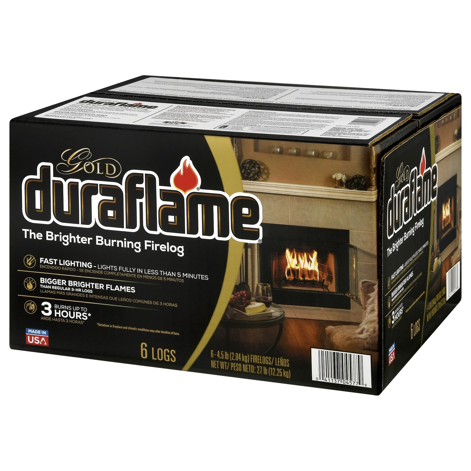 SALE OFF Duraflame Fire Logs 6 Pack - 4.5lb Bright Burning 3 Hour Burn Time Fast - Fresh Stock Dated December 2025