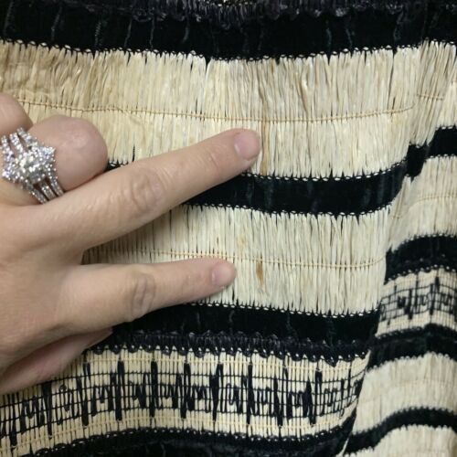 Vintage 1950s Raffia Skirt With Velvet Trim - Fresh Stock Dated February 2026