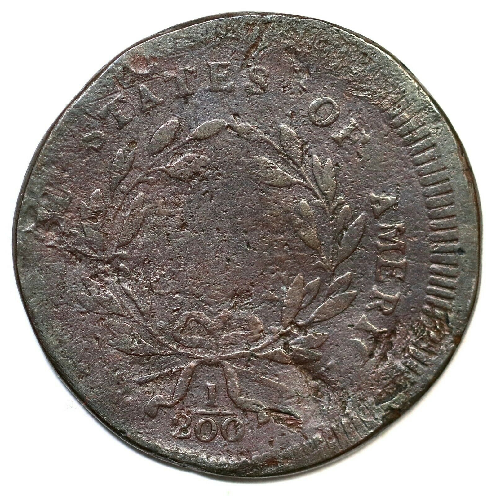 1795 C-3 R-5 Punctuated Date Liberty Cap Half Cent Coin 1/2c - Fresh Stock Dated February 2026