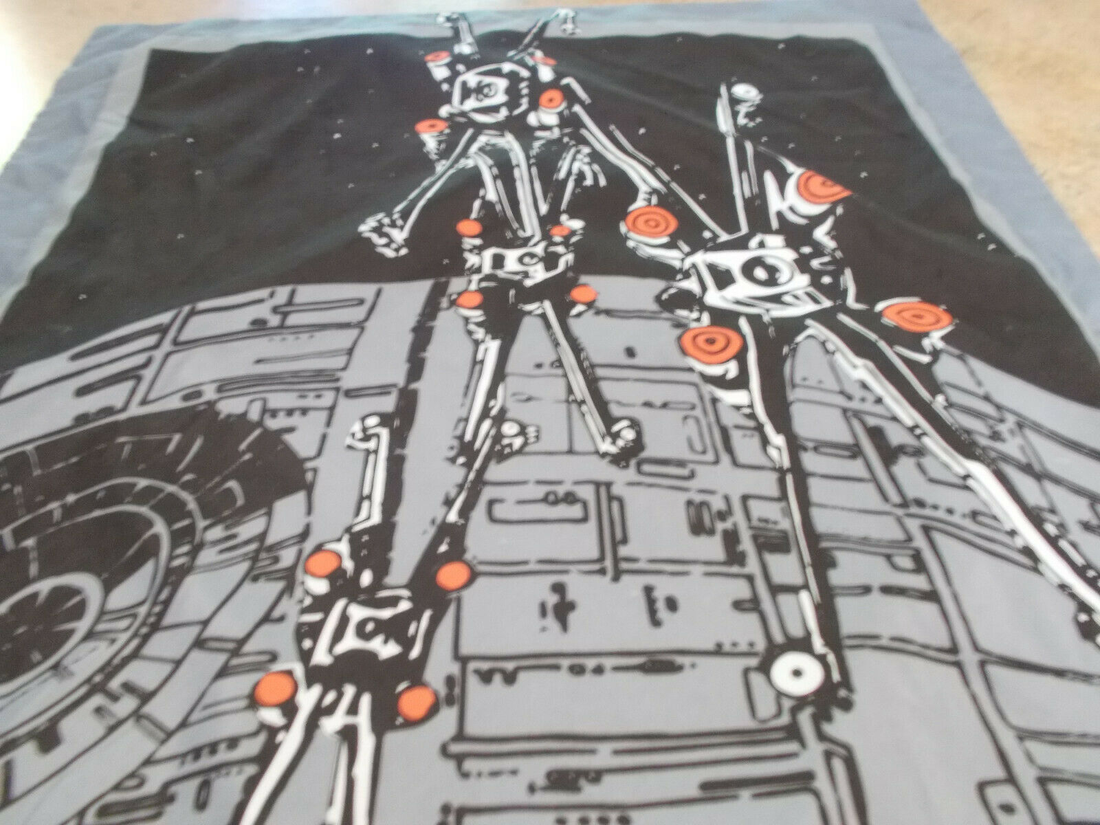 Star Wars Pillow Sham / Pillowcase Grey Black Death Star With X-Wing Fighters - Fresh Stock Dated December 2025