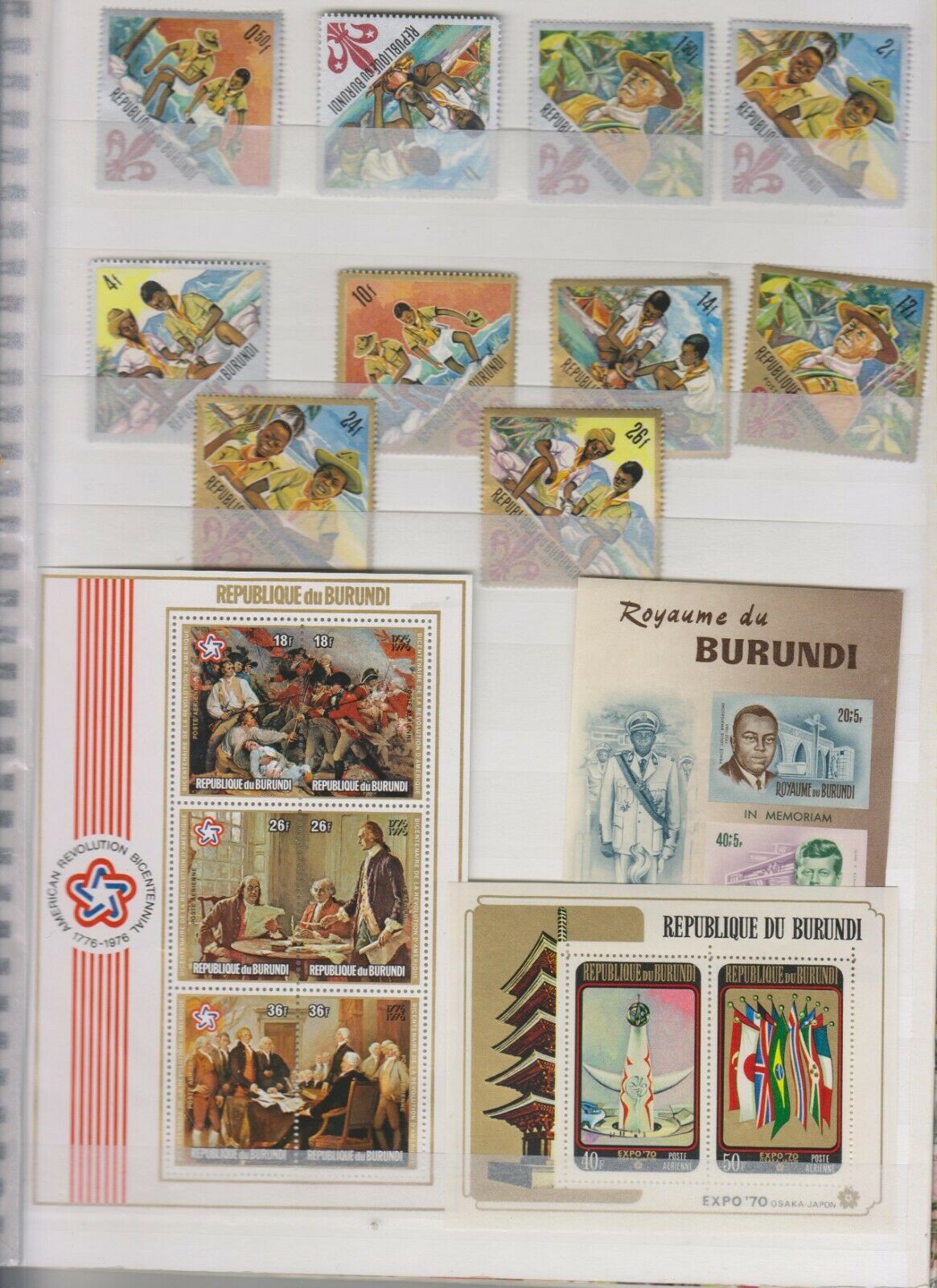Burundi  mnh sets and souvenir sheets space scouts etc two scans - Fresh Stock Dated December 2025