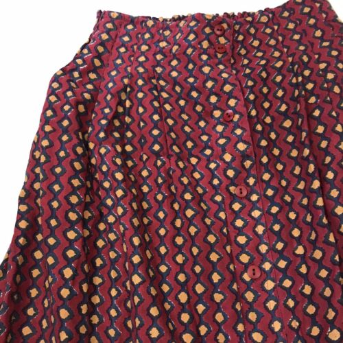 Vintage Anokhi Taraliya 2 Piece Set Midi Skirt And Vest Block Print Cotton 70s - Fresh Stock Dated February 2026