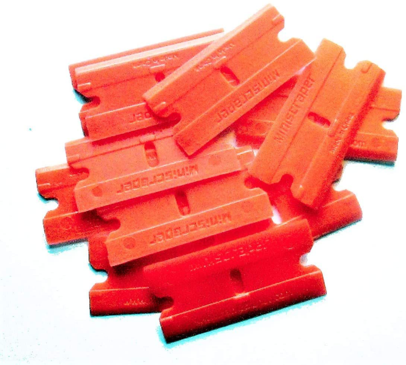 Plastic Razor Scraper Blades Double Edged (1 Pack) - Fresh Stock Dated February 2026