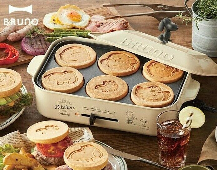 BRUNO Bruno PEANUTS Snoopy Compact Hot Plate BOE070 Japan - Fresh Stock Dated February 2026