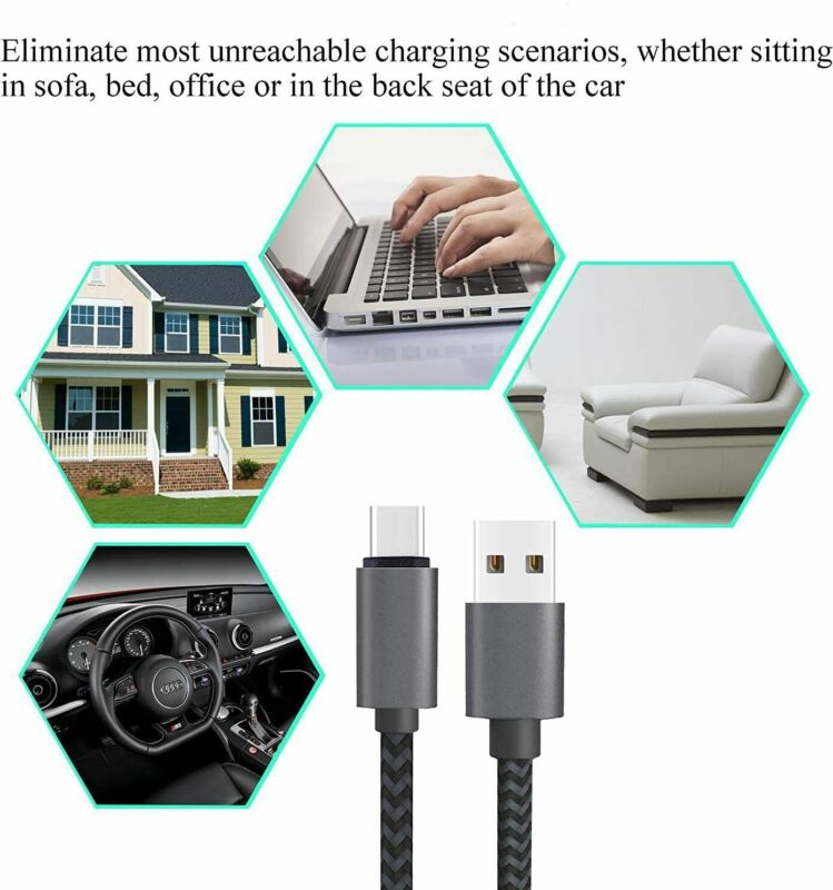 USB Type C Cable 3ft 3Pack by Ailun High Speed Type-C 3ft, BlackGrey - Fresh Stock Dated February 2026