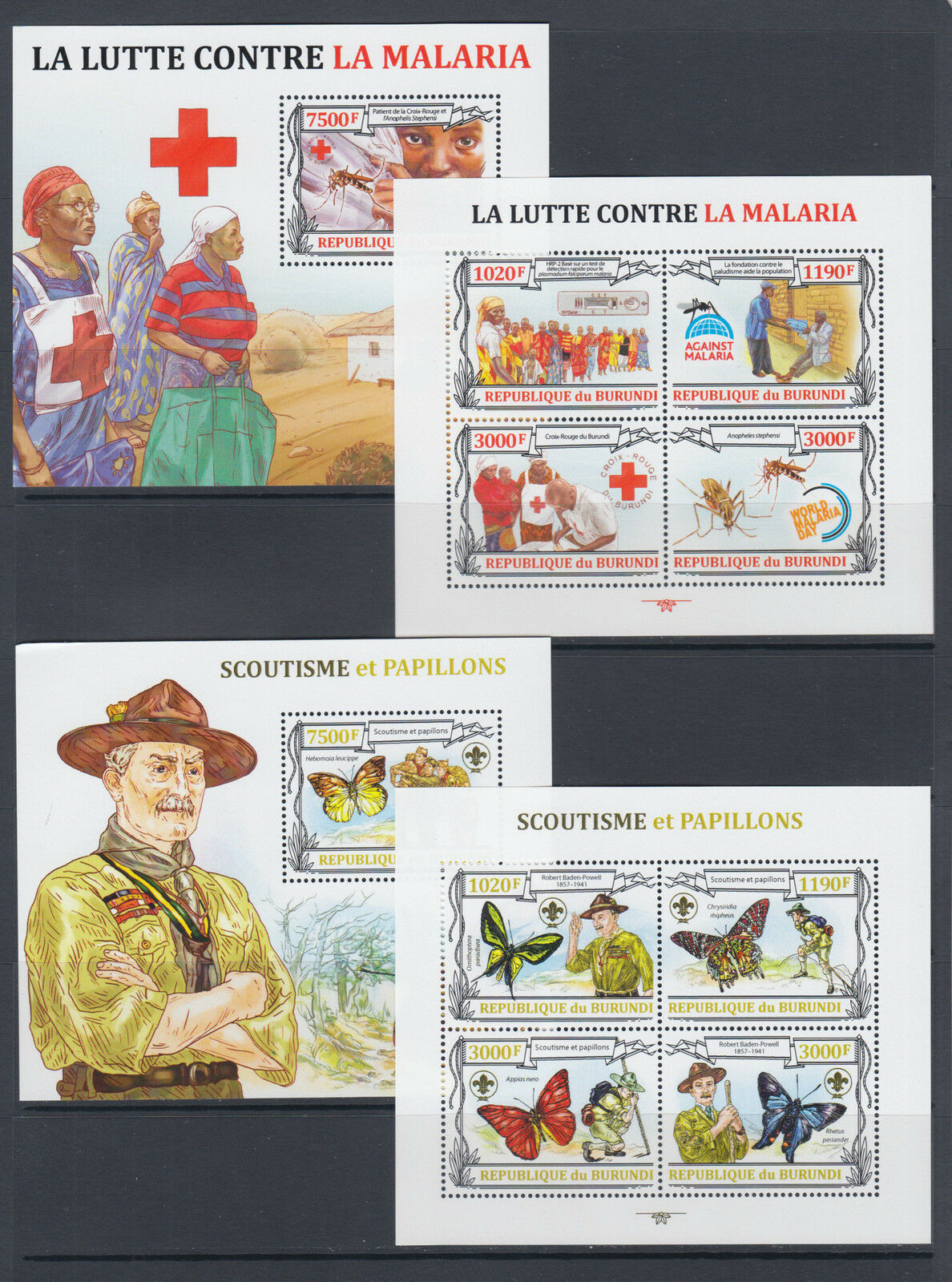 Burundi Sc 1341-1380 MNH. 2013 Russian & Chinese PHILEX, cplt set of 40 s/s, VF - Fresh Stock Dated January 2026