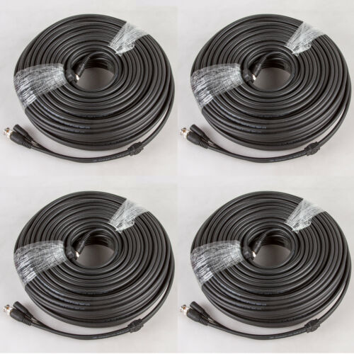 RG59 Coaxial Cable 25ft 60ft Bulk Coax DUAL / QUAD Outdoor 20AWG - BLACK WHITE - Fresh Stock Dated December 2025