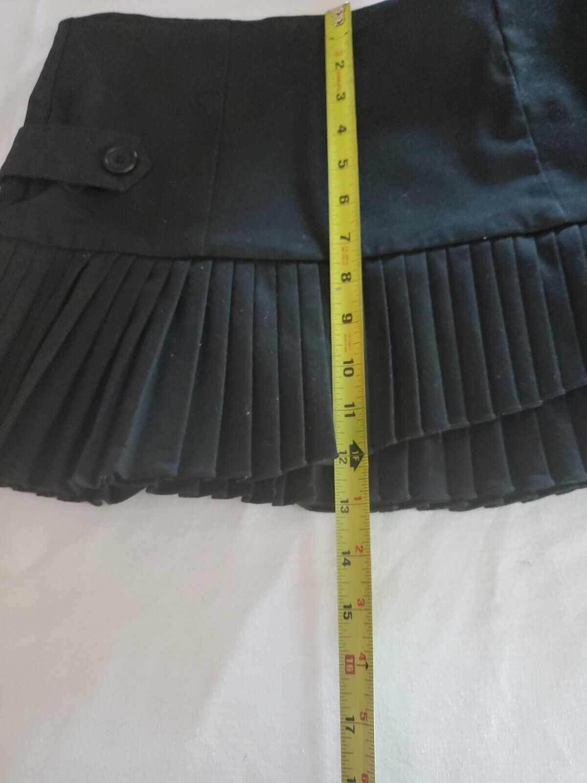 Y2K 2000s Forever 21 Micro Mini Pleated Black Skirt 13