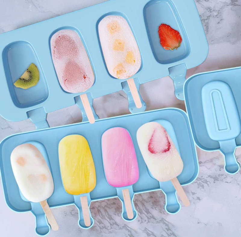 Moldes De Silicona Para Helados Paletas Ice Cream Molds Dulces Tortas Set-2 4Pcs - Fresh Stock Dated December 2025