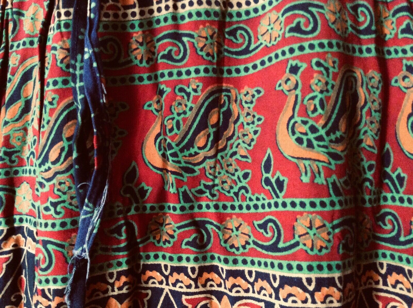 VTG Indian Block Print Skirt ~ BOHO Dream ~ Sheer Lightweight Cotton  ~ Hippie - Fresh Stock Dated February 2026