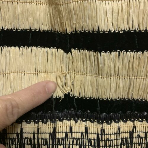 Vintage 1950s Raffia Skirt With Velvet Trim - Fresh Stock Dated February 2026