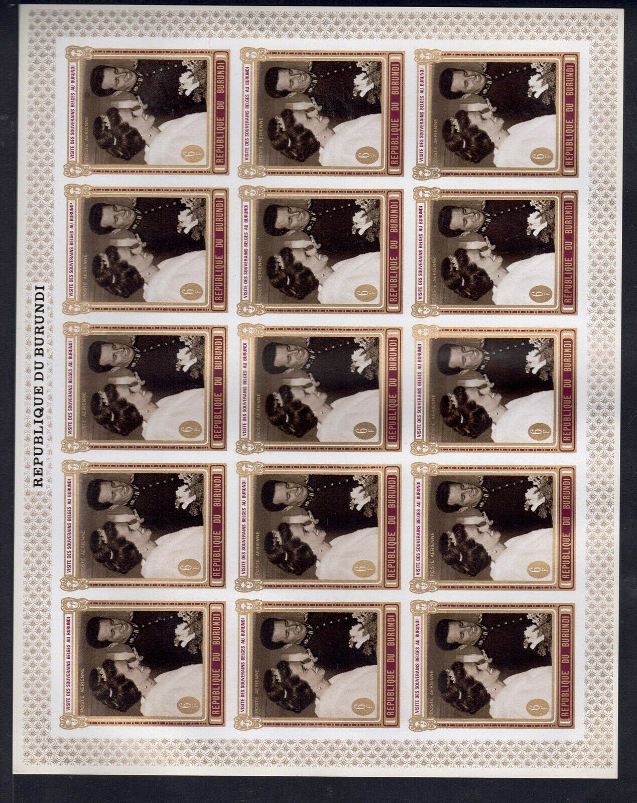 1970 BURUNDI 3 sheets OBP PA 182/4 imperf. cat.val= 180.00€, MNH - Fresh Stock Dated December 2025