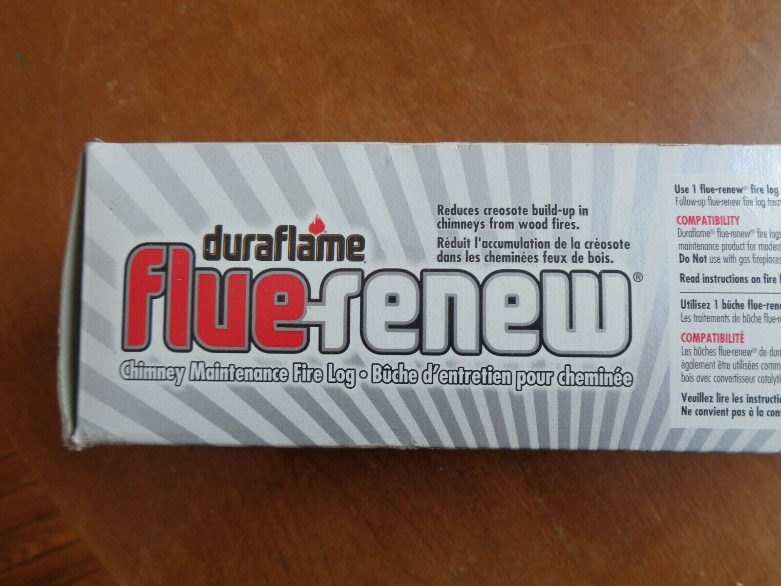 Duraflame FLUE-RENEW Chimney Cleaner Maintenance Fire Log SOOT CREOSOTE REMOVER - Fresh Stock Dated December 2025