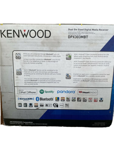 Kenwood DPX303MBT Double Din Stereo - Fresh Stock Dated December 2025