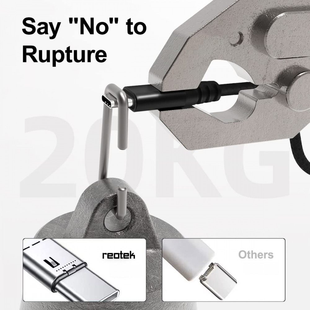 ReoTek 6 Feet USB Type-C to USB-A Male 3.1 Gen2-9pin Cable in Black - Fresh Stock Dated February 2026