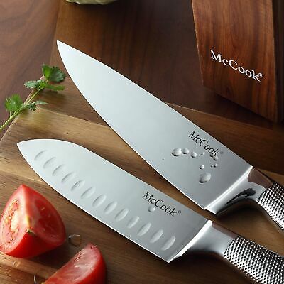 McCook MC20 Premium Knife Sets,17 Pieces Full Tang Hammered German Stainless ... - Fresh Stock Dated December 2025