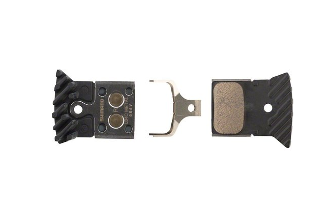 Shimano L04C Metal Disc Brake Pads With Cooling Fins #Y8N398040 - Fresh Stock Dated February 2026