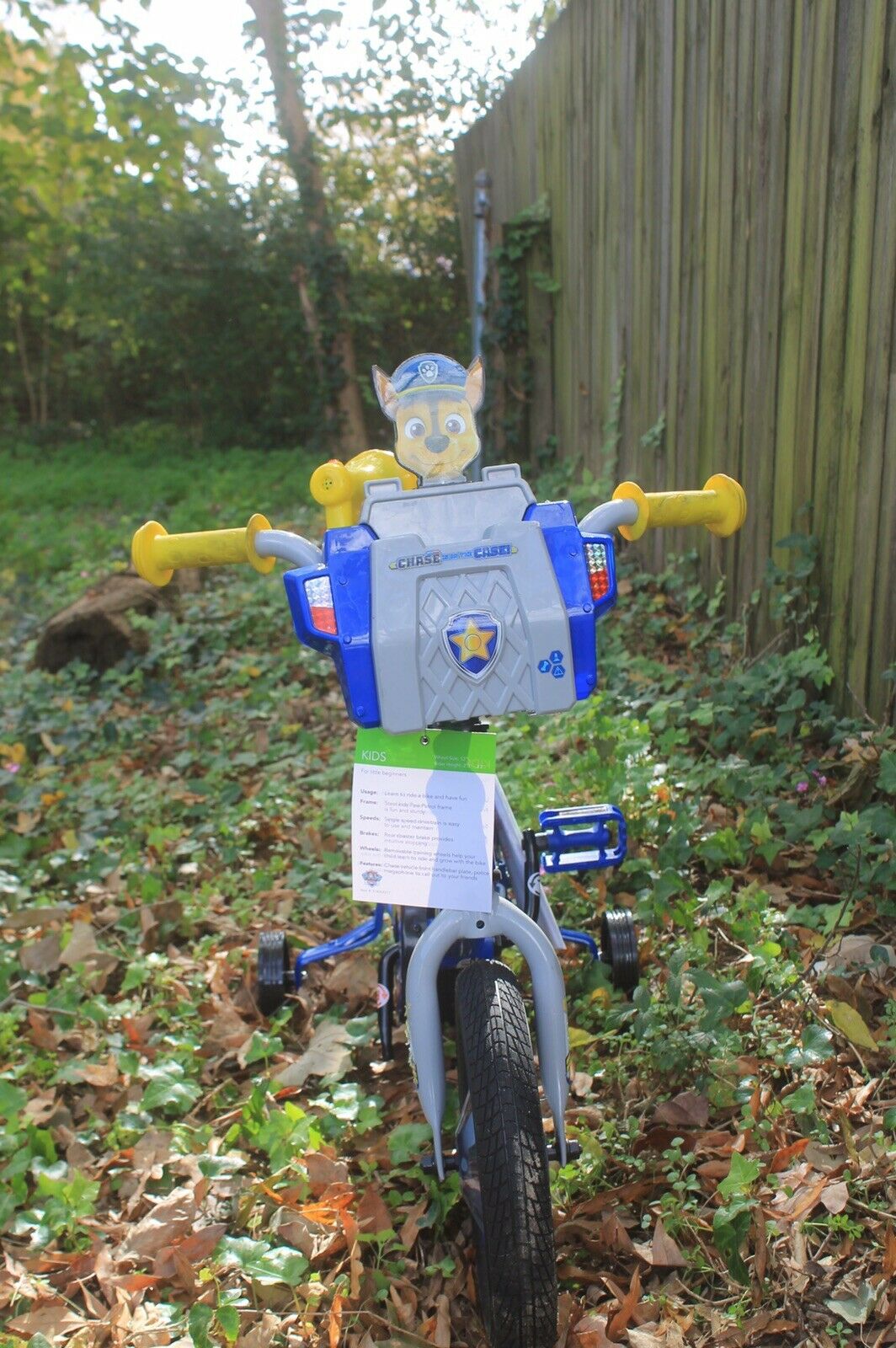 Nickelodeon's PAW Patrol: Chase Bicycle, 12-inch wheels, ages 2 - 4, blue, presc - Fresh Stock Dated February 2026