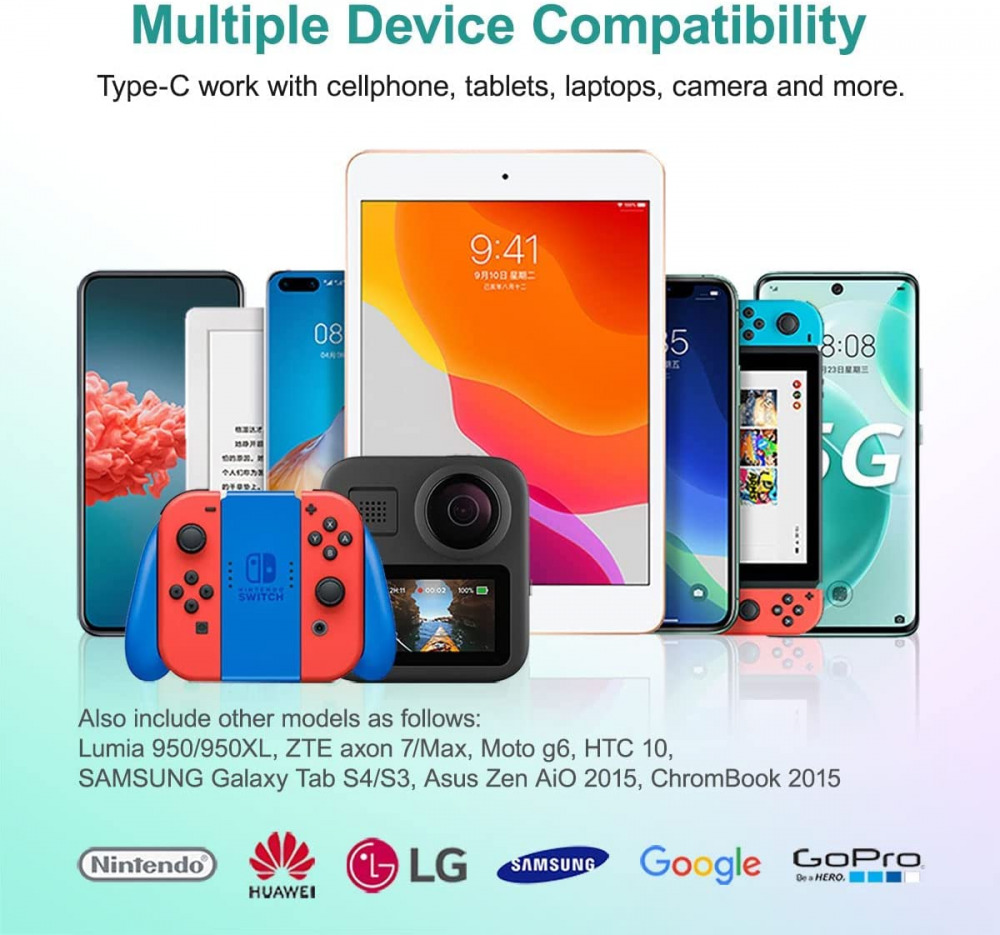 ReoTek 6 Feet USB Type-C to USB-A Male 3.1 Gen2-9pin Cable in Black - Fresh Stock Dated February 2026