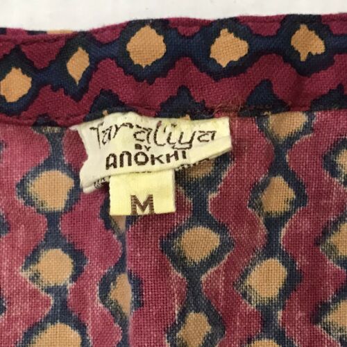 Vintage Anokhi Taraliya 2 Piece Set Midi Skirt And Vest Block Print Cotton 70s - Fresh Stock Dated February 2026