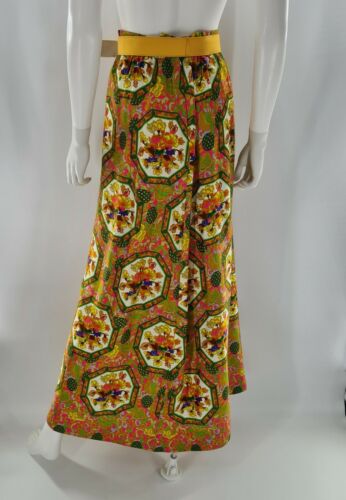 Vintage Alex Colman Long Maxi Floral SKIRT & Belt  29