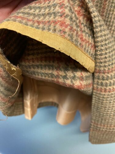 1960-s Wool Skirt in Plaid, Side Zip, W24 - Fresh Stock Dated February 2026