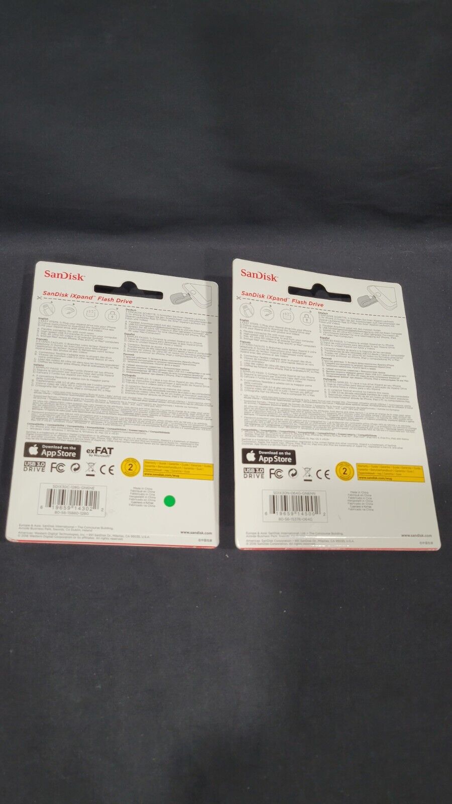 New SanDisk 128GB and 64GB iXpand Flash Drives, USB 3.0 - Fresh Stock Dated February 2026