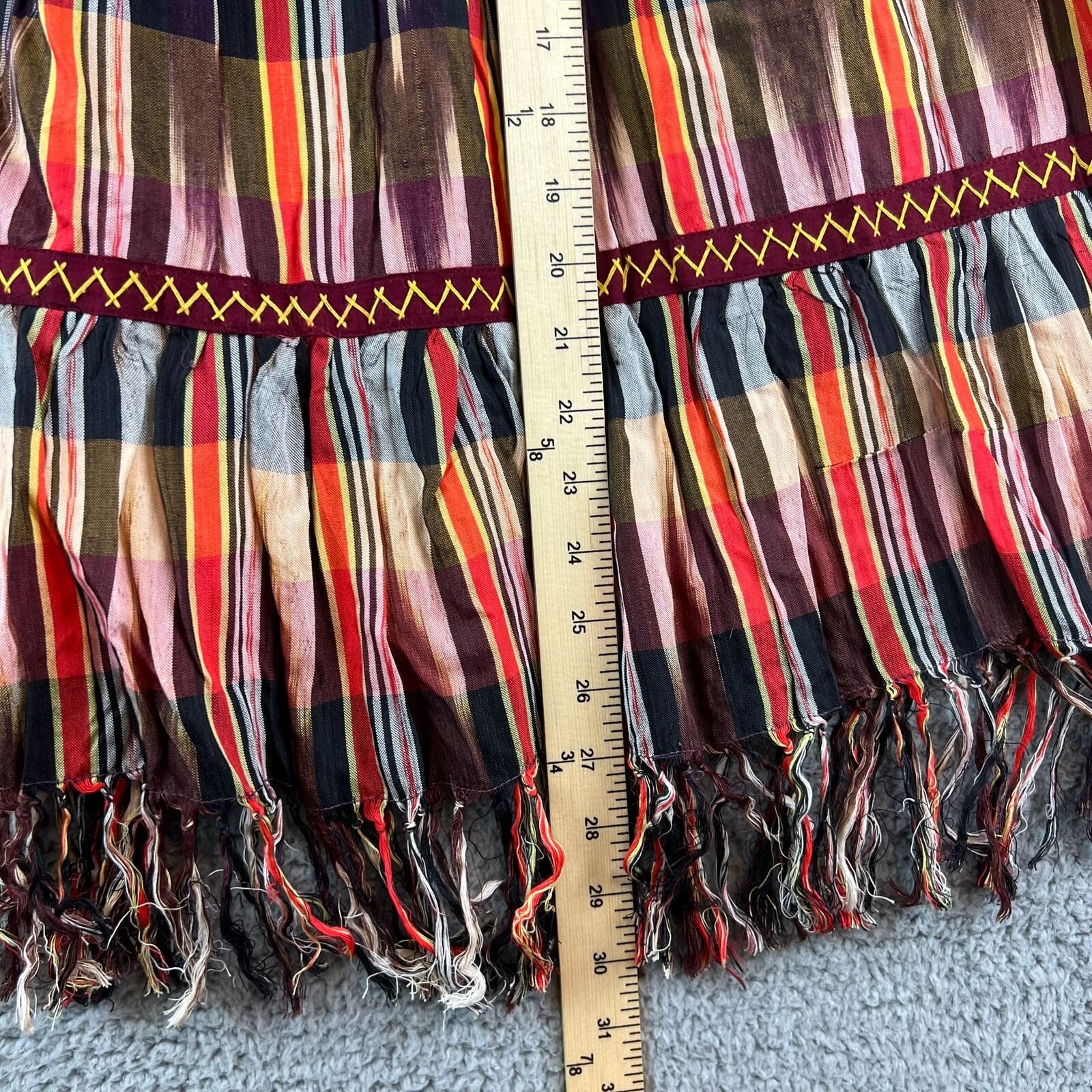 New St. Tropez Skirt Small Women's Multicolor Fringe Western Vintage - Fresh Stock Dated March 2026