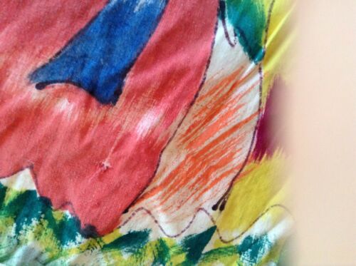 Vtg 50s Wearable Art Full Circle Skirt Sz S?Pinup Rockabilly VLV Swing MCM FLAWS - Fresh Stock Dated December 2025