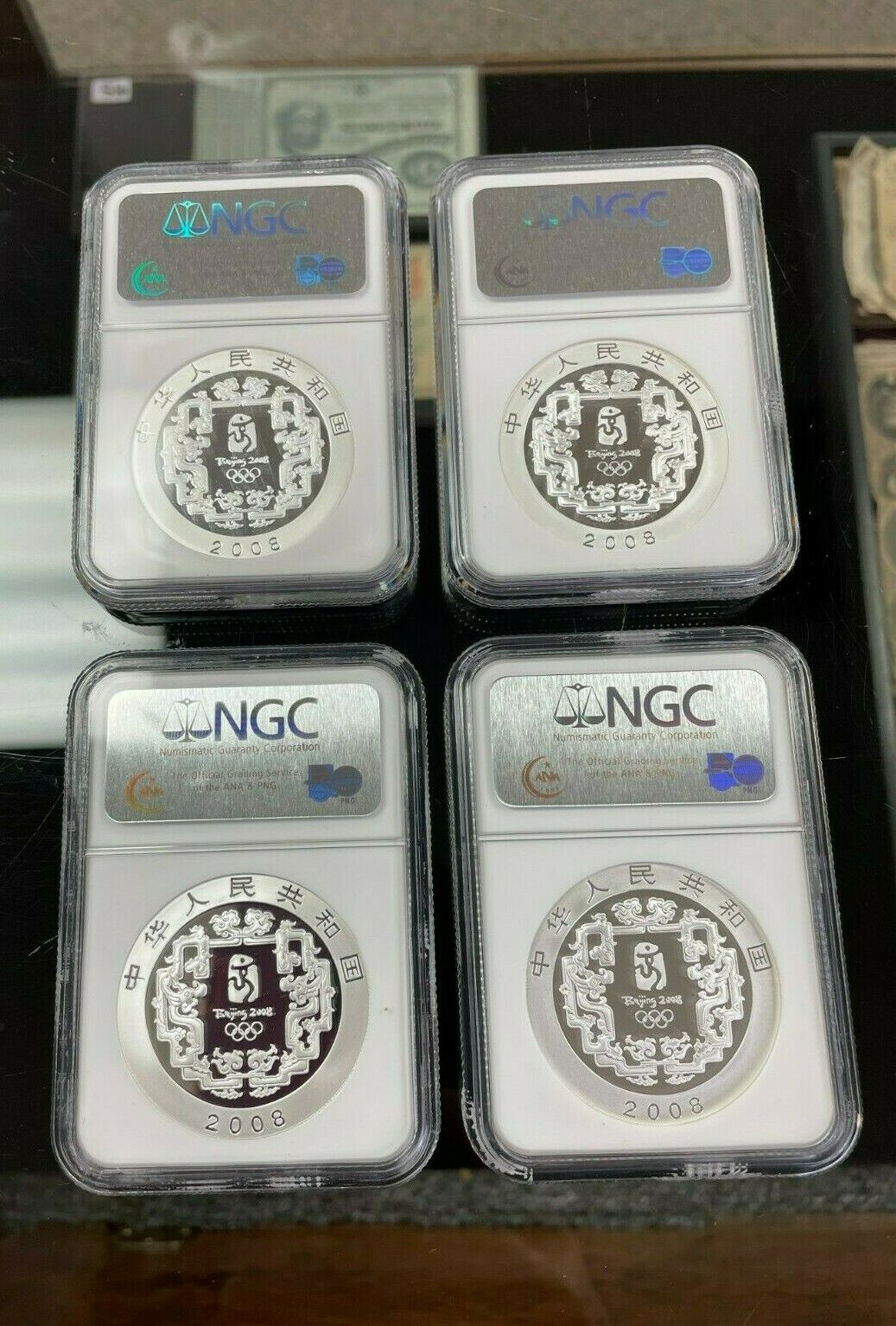 2008 China Olympic complete 4 SILVER coins set ALL NGC PF70 ULTRA CAMEO - Fresh Stock Dated February 2026