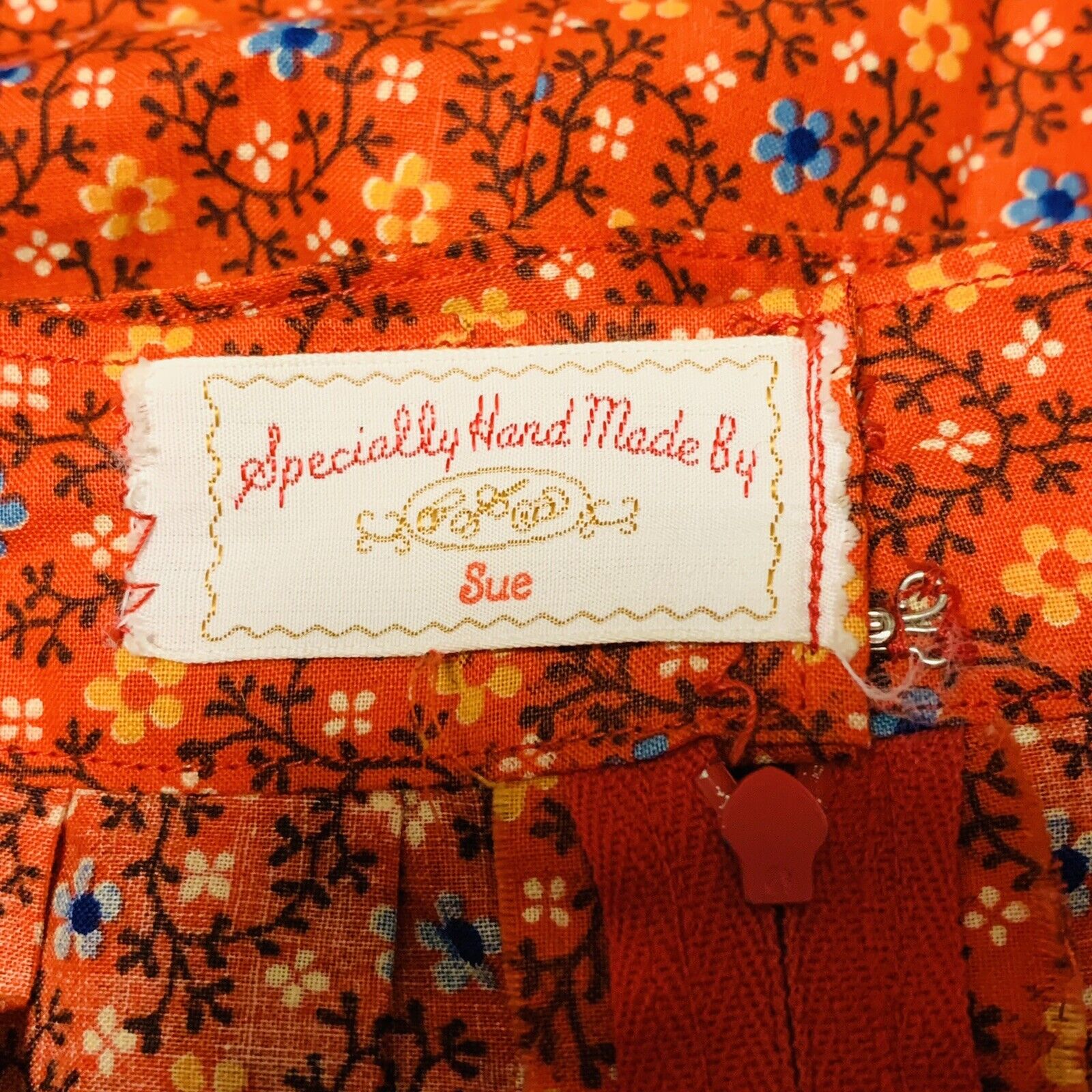 Vtg Maxi Skirt XXS Prairie Cottagecore Calico Belted 23” Waist Boho Festival - Fresh Stock Dated March 2026