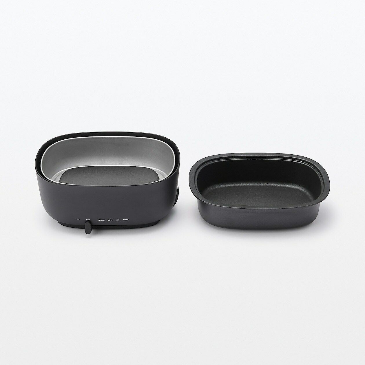 MUJI JAPAN Deep Grill Pot MJ-HPFK1 2021AW new model Black Compact - Fresh Stock Dated February 2026
