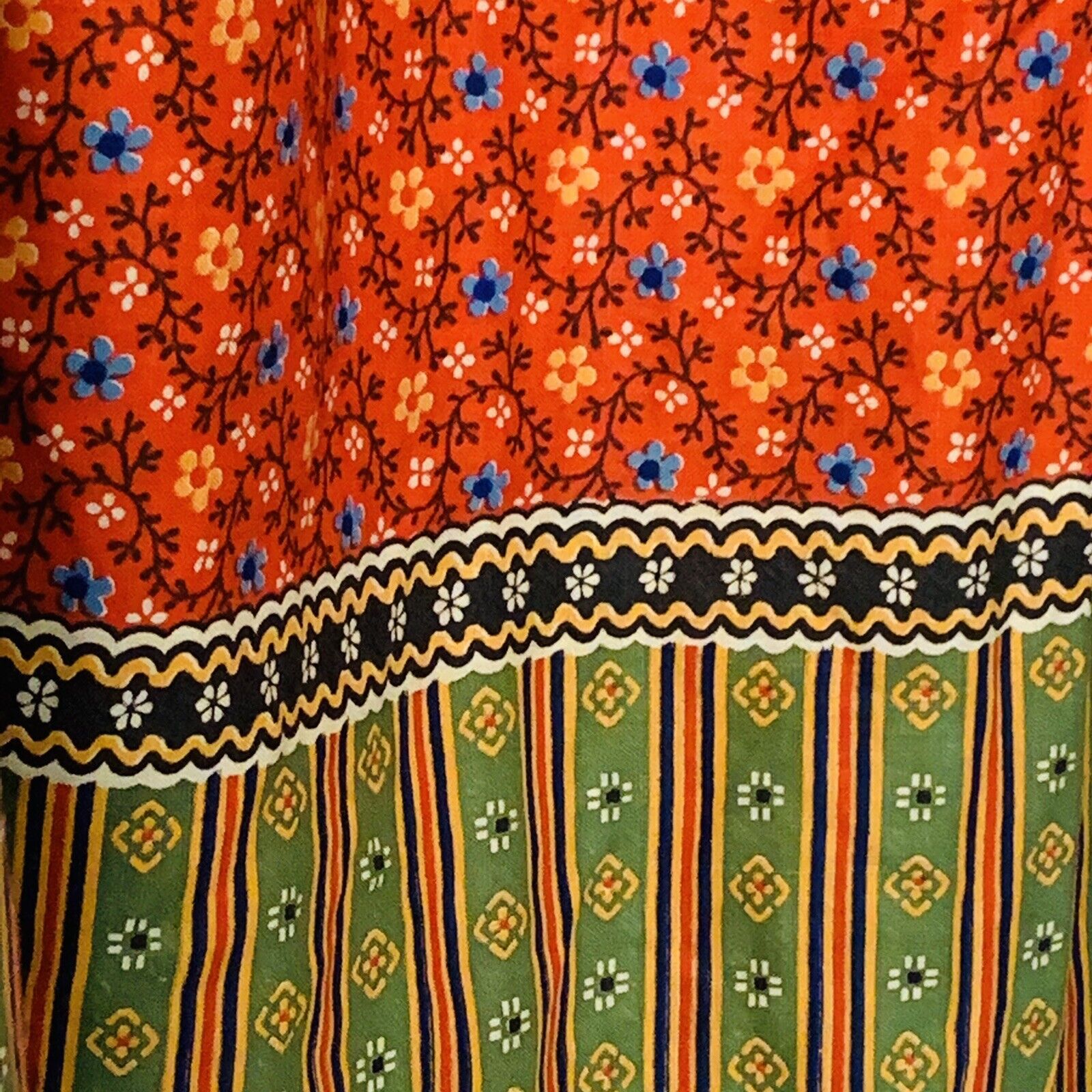 Vtg Maxi Skirt XXS Prairie Cottagecore Calico Belted 23” Waist Boho Festival - Fresh Stock Dated March 2026